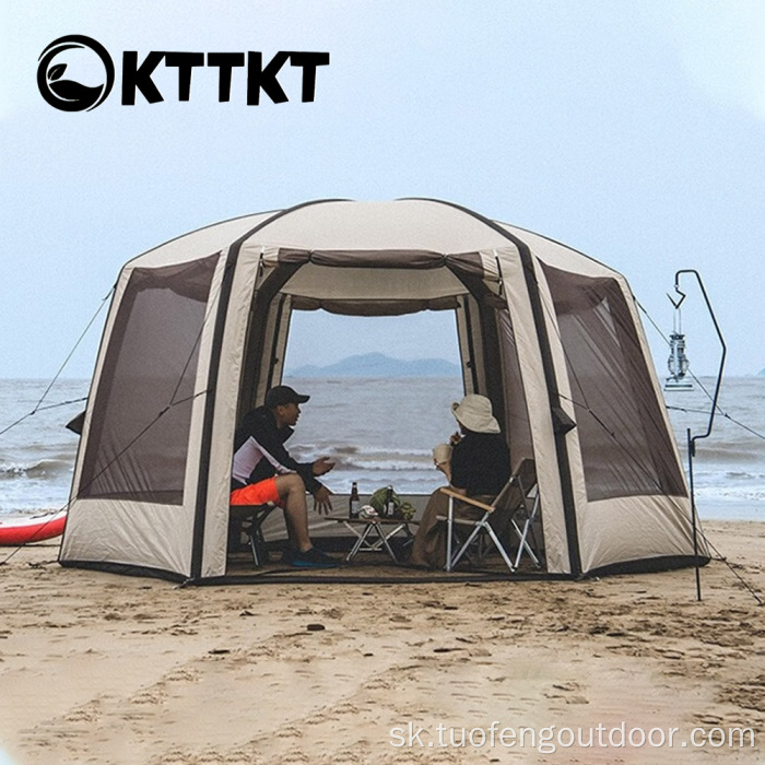 Vonkajšie kempingové hexagonálne kupoly priestranná pergola